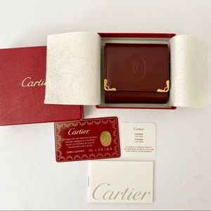 NEW Cartier - Square Coin Purse, Must de Cartier - Wallet Steel/Leather